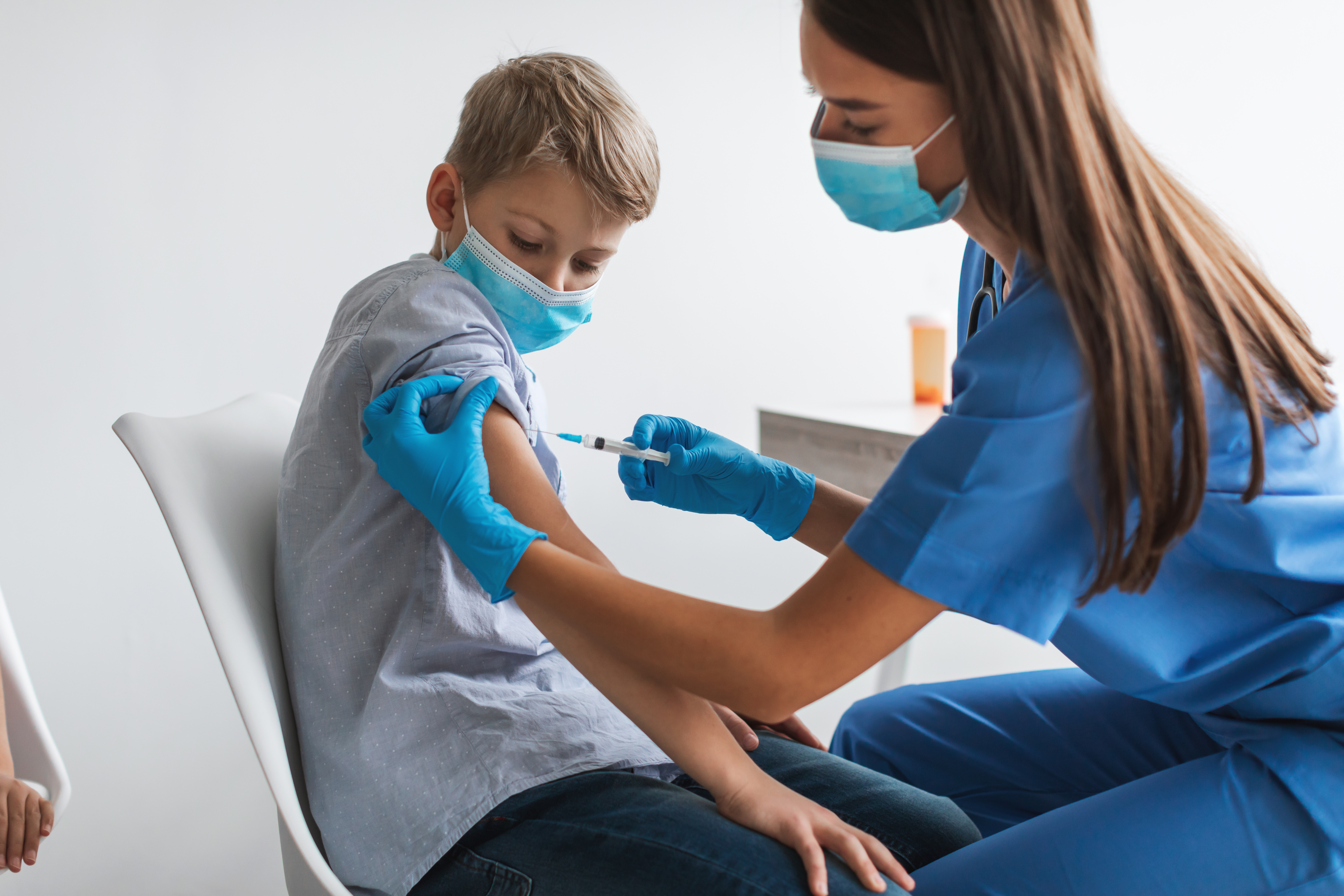 Child getting vaccinated 