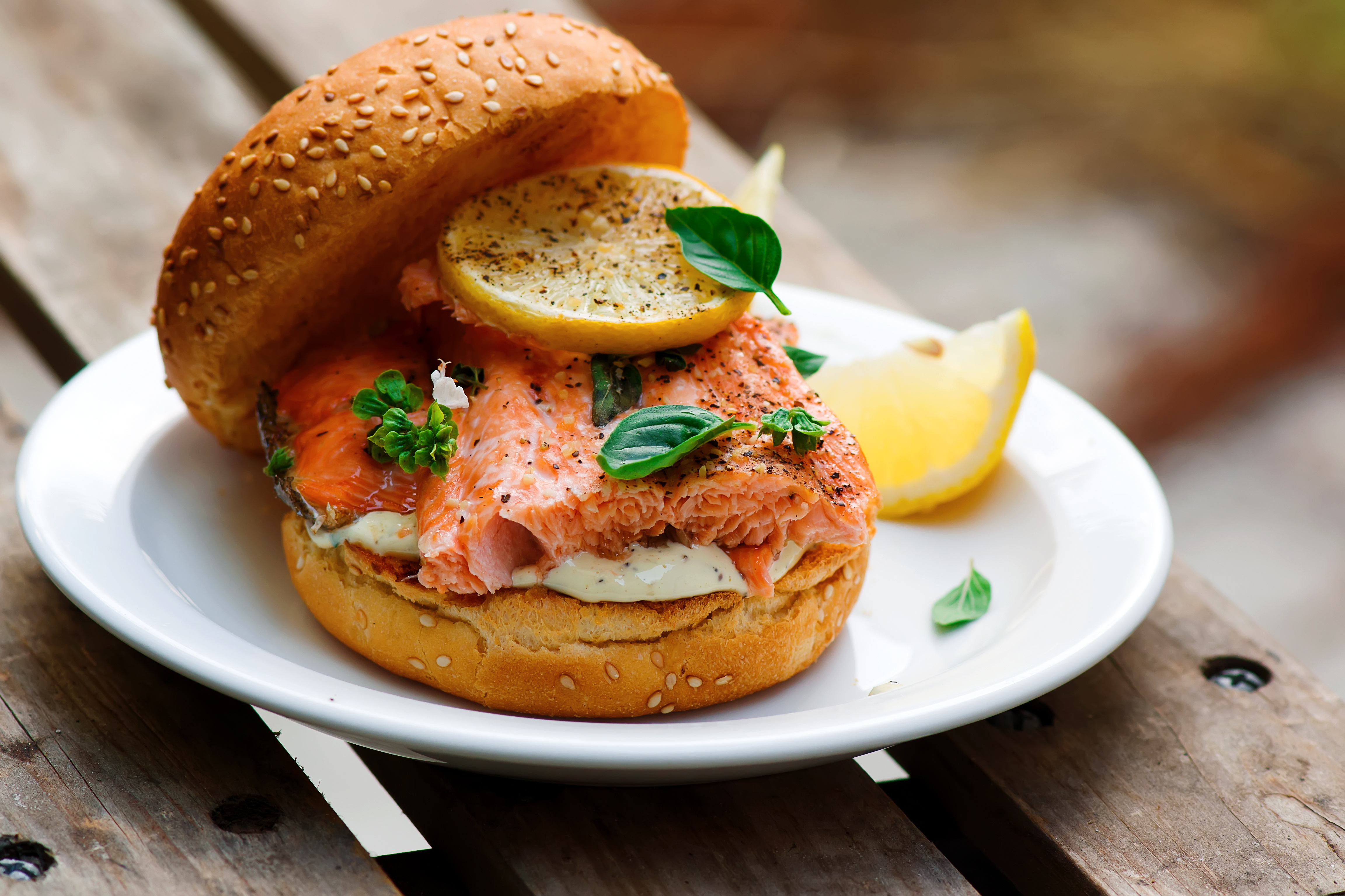 Hamburguesa de salmón